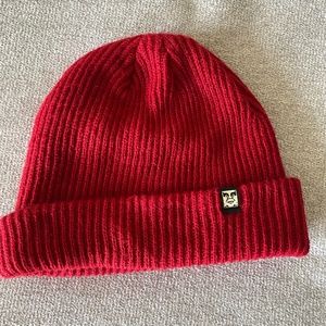 Red Obey Beanie